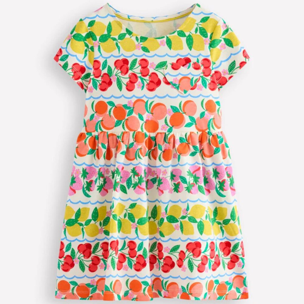 NWOT Mini Boden Heart Pocket Fun Jersey Dress